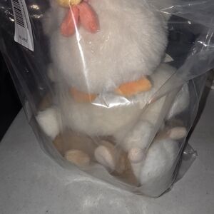 Plush Duck Toy with Orange Beak and Feet